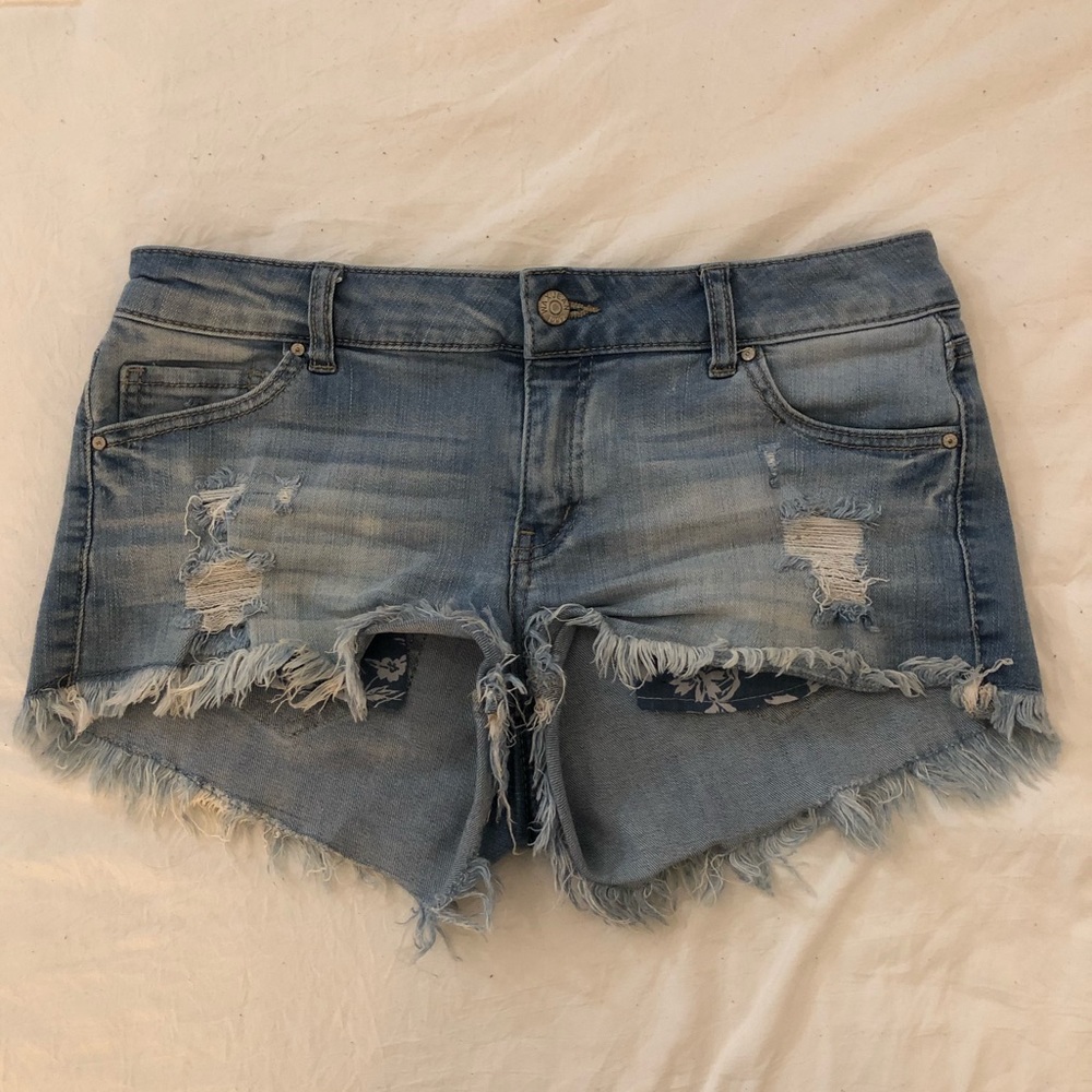 Wax jean shorts
